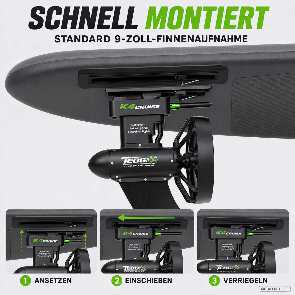 Supfix SpinX motor + 4 or 8 h battery + remote control