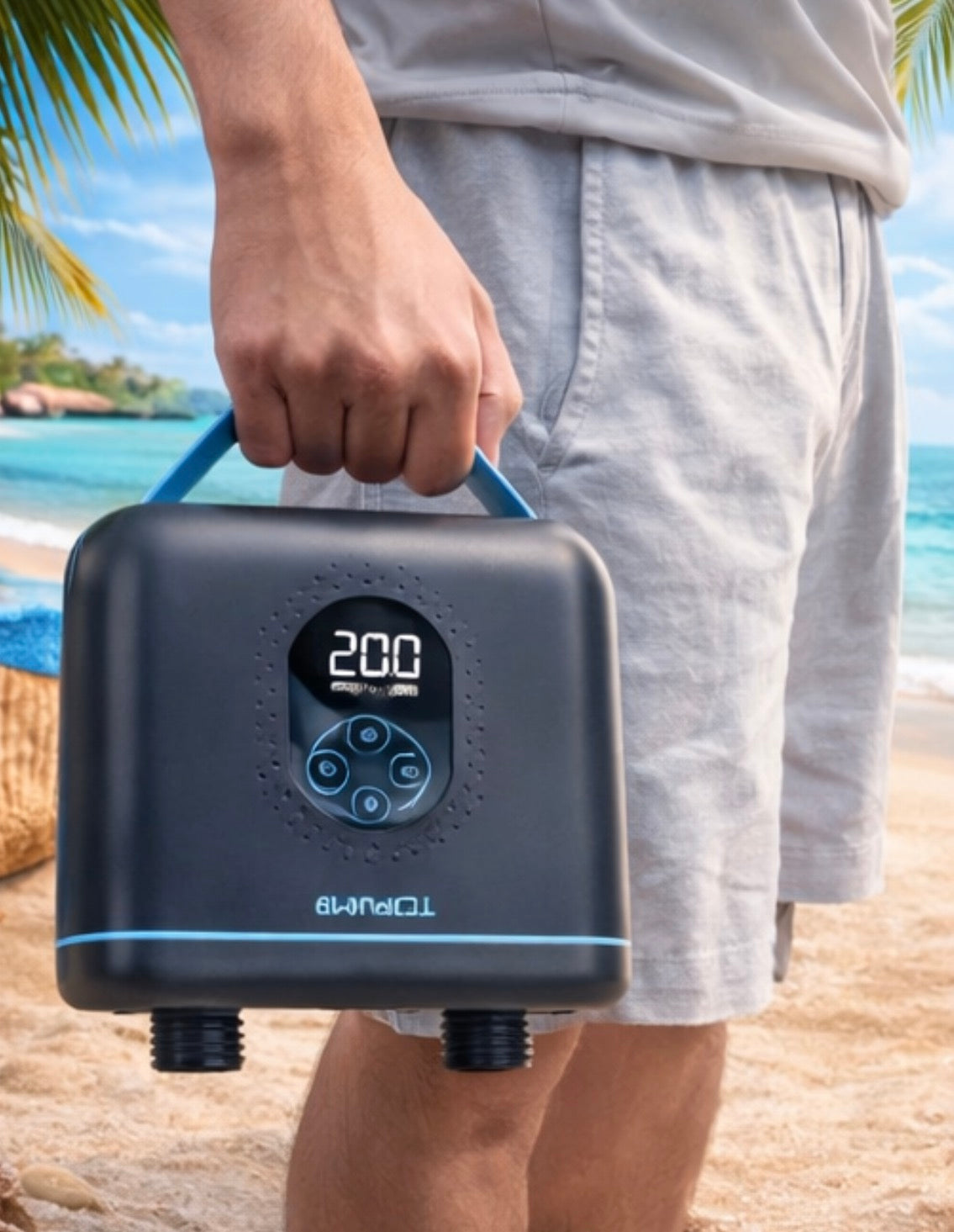 Bomba de aire SUPfix 20PSI Bomba eléctrica para tabla de SUP 4000 mAh 11 V para 3 tablas / 6 min por tabla